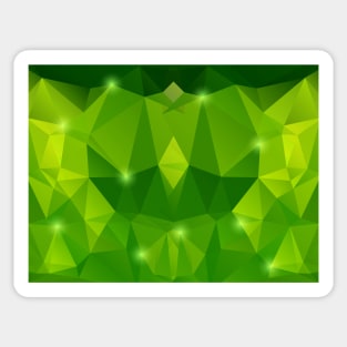 Abstract green triangle geometrical background Sticker